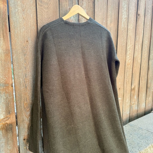 H&M Women’s Olive Green Sweater Basic Long Length Cardigan Size Small - Picture 10 of 11